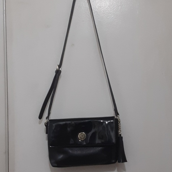 Anne Klein Purse Handbag Black Adjustable Strap - Picture 2 of 7